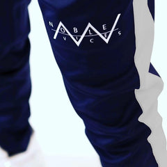 Noble Vices Navy Blue Long Drawstring Track Pants