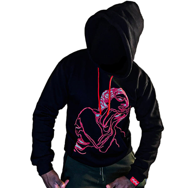 "FINAL TOUCH" PUFFER PRINT HOODIE