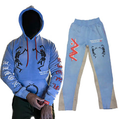 "GOOD LIES ALSO EVIL" PUFFER PRINT Hoodie and Pants Set