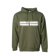 Noble Vices Hoodie Army Green Blurry Logo