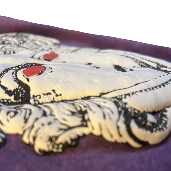 "PURPLE MEDUSA" PUFFER PRINT HOODIE