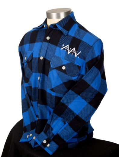 Noble Vices Heavy Duty Long Sleeve Flannel Shirt (Blue)