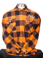 Noble Vices Heavy Duty Long Sleeve Flannel Shirt (Orange)