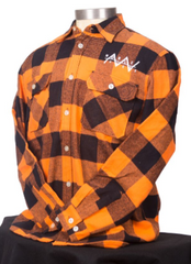 Noble Vices Heavy Duty Long Sleeve Flannel Shirt (Orange)
