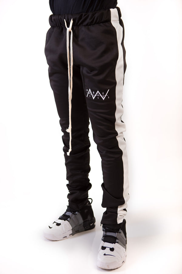 Black Long Drawstring Track Pants