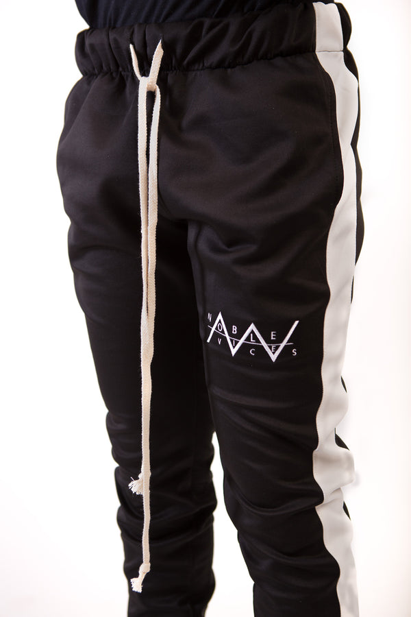 Black Long Drawstring Track Pants