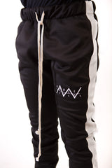 Black Long Drawstring Track Pants