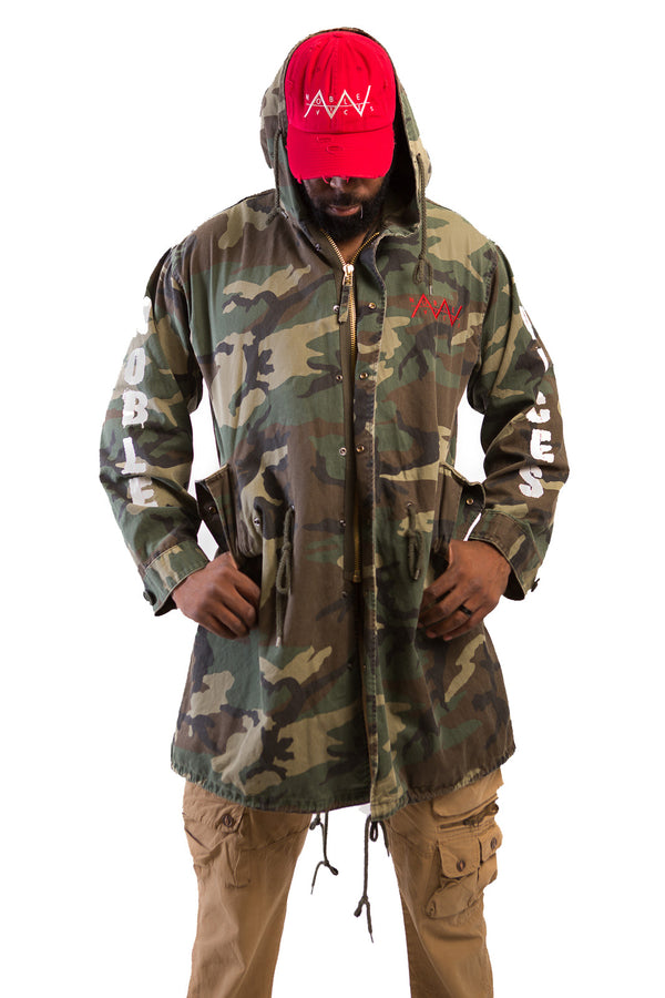 Lightweight Extended Camo Jacket with Hood