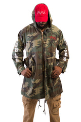 Lightweight Extended Camo Jacket with Hood