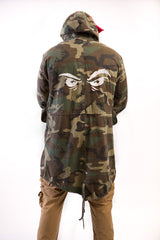 Lightweight Extended Camo Jacket with Hood