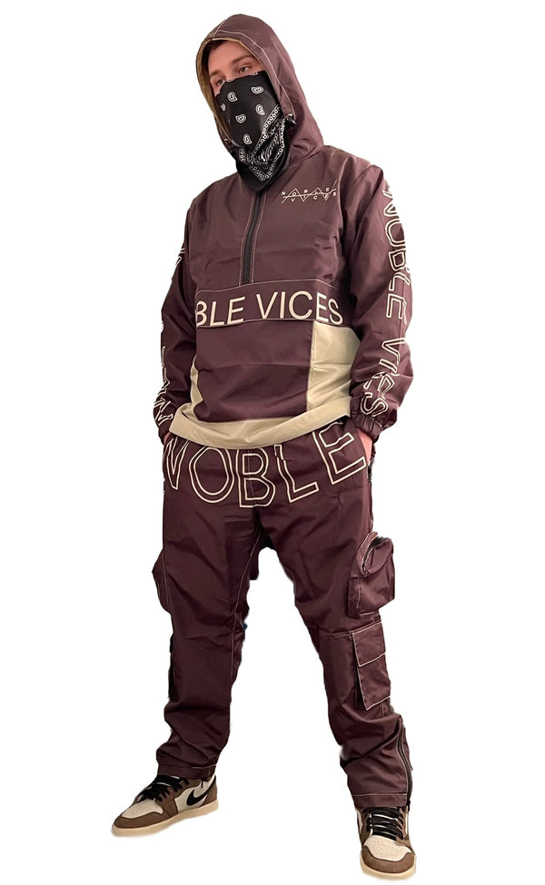 Noble vices brown pro elite 2022 stormfit water resistant designer tracksuit