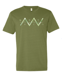 Noble Vices Leaf Pattern Logo Print