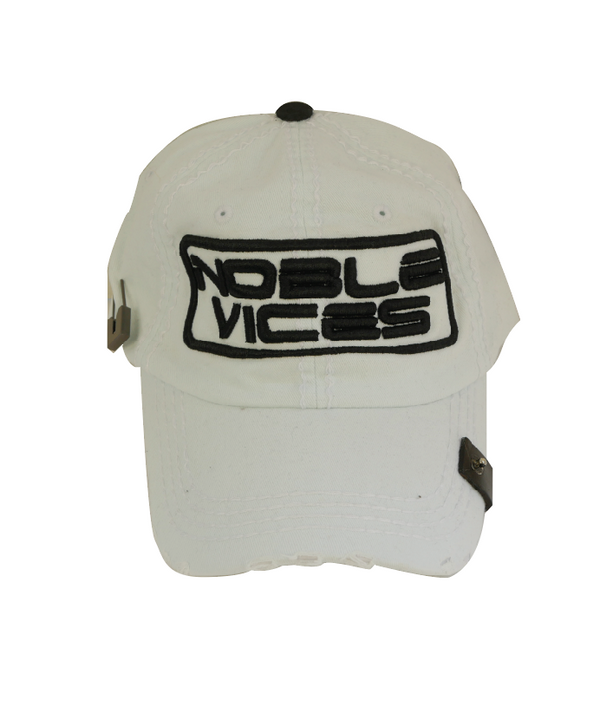 Noble Vices White and Black Denim Hat